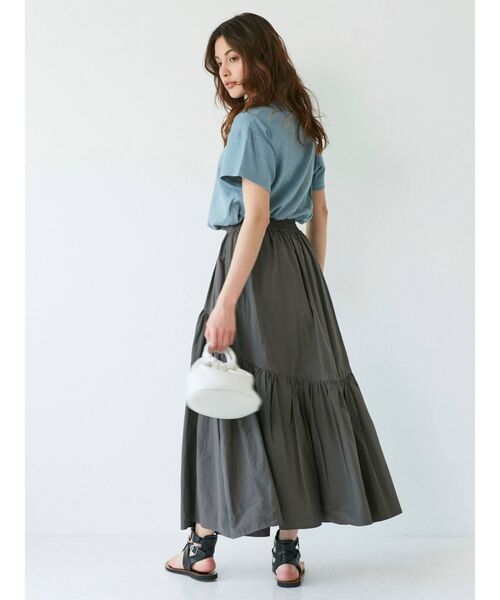 Ungrid（アングリッド）の「草木染テレコTee（Tシャツ/カットソー・レディース・ピンク/オレンジ/ブルー/グリーン/アイボリー・FREE）」の14枚目の写真