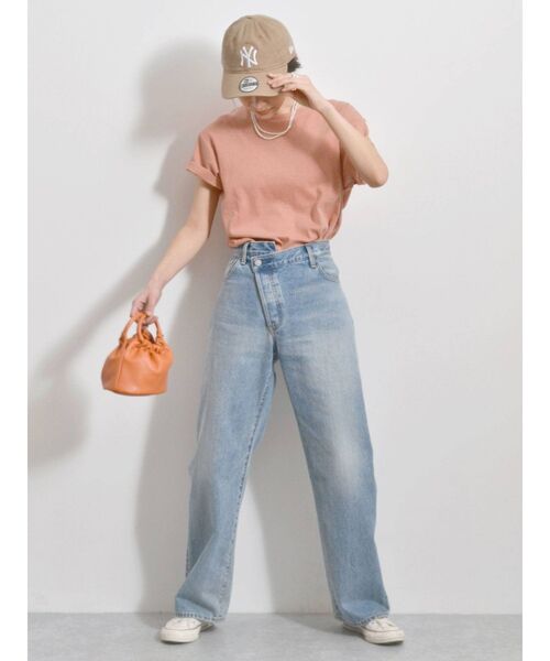 Ungrid（アングリッド）の「草木染テレコTee（Tシャツ/カットソー・レディース・ピンク/オレンジ/ブルー/グリーン/アイボリー・FREE）」の21枚目の写真