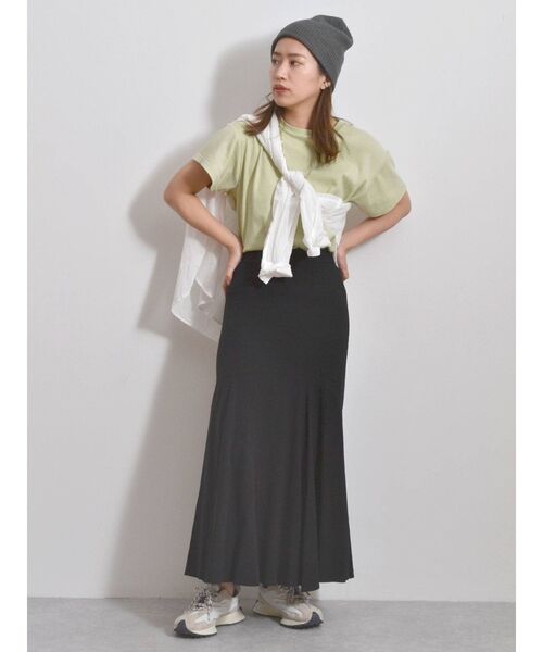 Ungrid（アングリッド）の「草木染テレコTee（Tシャツ/カットソー・レディース・ピンク/オレンジ/ブルー/グリーン/アイボリー・FREE）」の11枚目の写真