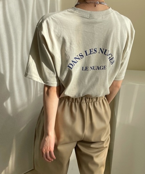 VitaFelice(ヴィータフェリーチェ)の「バックロゴプリントTシャツ(Tシャツ/カットソー・レディース・チャコールグレー/ライトグリーン/ホワイト・FREE)」の14枚目の写真