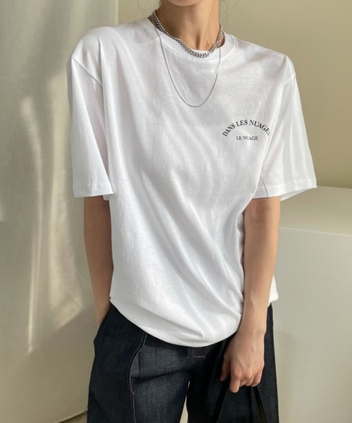 VitaFelice(ヴィータフェリーチェ)の「バックロゴプリントTシャツ(Tシャツ/カットソー・レディース・チャコールグレー/ライトグリーン/ホワイト・FREE)」の16枚目の写真