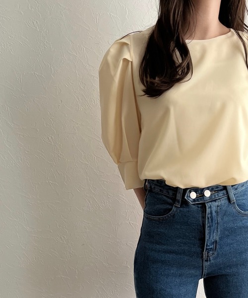 ISOOK(アイスー)の「【ZOZOTOWN限定】Puffsleeve blouse / パフスリーブブラウス(シャツ/ブラウス・レディース・ブラック/ライトイエロー・FREE)」の9枚目の写真