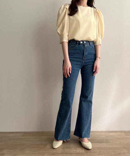ISOOK(アイスー)の「【ZOZOTOWN限定】Puffsleeve blouse / パフスリーブブラウス(シャツ/ブラウス・レディース・ブラック/ライトイエロー・FREE)」の8枚目の写真