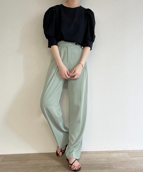 ISOOK(アイスー)の「【ZOZOTOWN限定】Puffsleeve blouse / パフスリーブブラウス(シャツ/ブラウス・レディース・ブラック/ライトイエロー・FREE)」の7枚目の写真