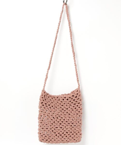Badhiya（バディ―ヤ）の「Macrame shoulder bag - large（ショルダーバッグ・メンズ・ピンク/ネイビー・FREE）」の8枚目の写真