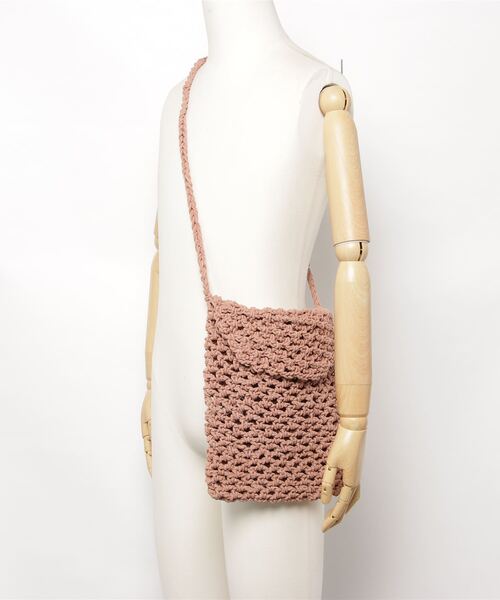 Badhiya（バディ―ヤ）の「Macrame shoulder bag - large（ショルダーバッグ・メンズ・ピンク/ネイビー・FREE）」の11枚目の写真