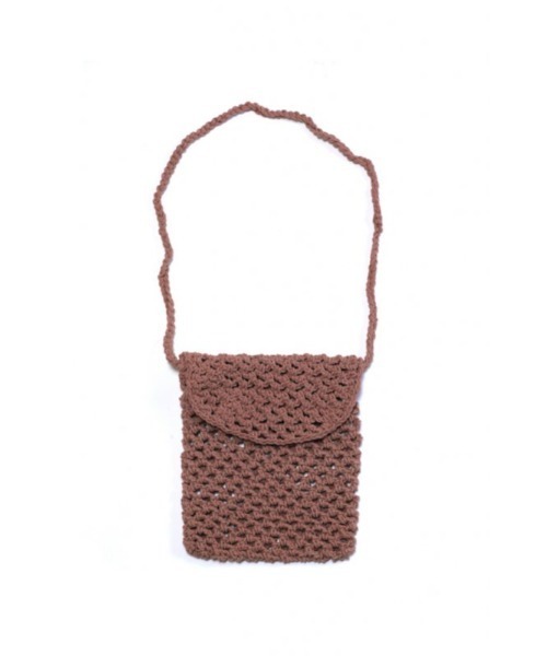 Badhiya（バディ―ヤ）の「Macrame shoulder bag - large（ショルダーバッグ・メンズ・ピンク/ネイビー・FREE）」の7枚目の写真