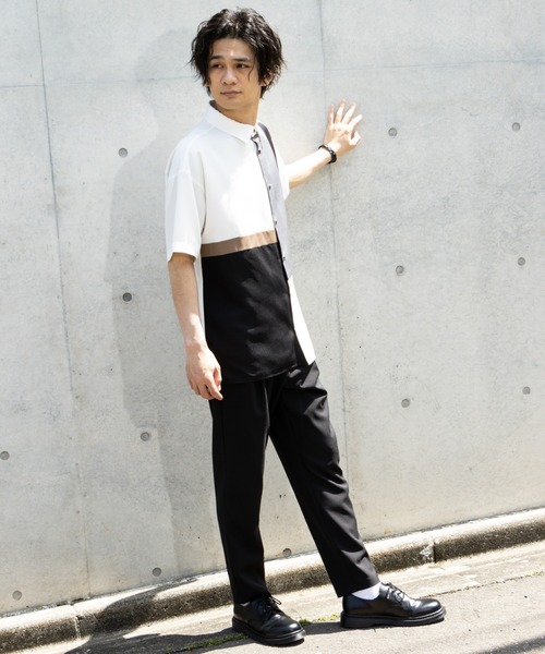 URBAN COLLECTION(アーバンコレクション)の「切り替え半袖シャツ(シャツ/ブラウス・メンズ・ブラック/ホワイト・L/M)」の10枚目の写真
