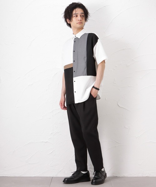 URBAN COLLECTION(アーバンコレクション)の「切り替え半袖シャツ(シャツ/ブラウス・メンズ・ブラック/ホワイト・L/M)」の12枚目の写真