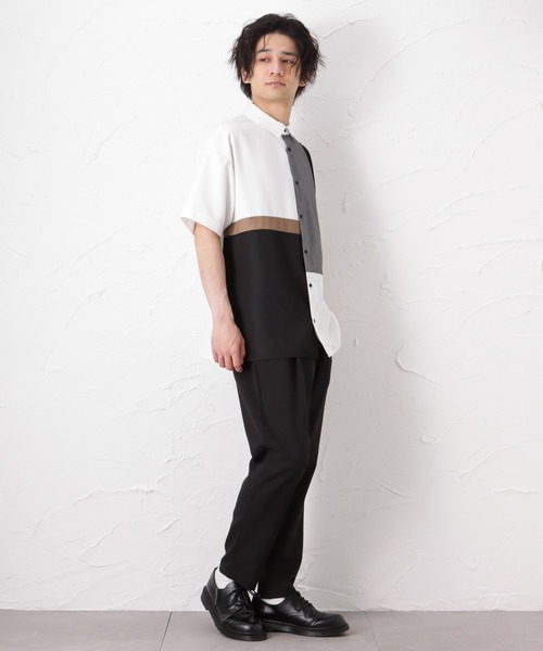 URBAN COLLECTION(アーバンコレクション)の「切り替え半袖シャツ(シャツ/ブラウス・メンズ・ブラック/ホワイト・L/M)」の13枚目の写真