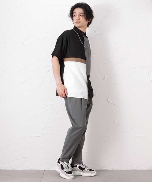 URBAN COLLECTION(アーバンコレクション)の「切り替え半袖シャツ(シャツ/ブラウス・メンズ・ブラック/ホワイト・L/M)」の18枚目の写真