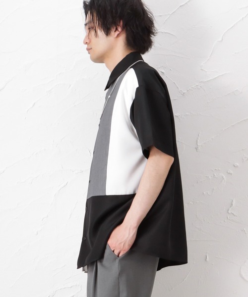 URBAN COLLECTION(アーバンコレクション)の「切り替え半袖シャツ(シャツ/ブラウス・メンズ・ブラック/ホワイト・L/M)」の19枚目の写真