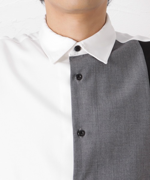 URBAN COLLECTION(アーバンコレクション)の「切り替え半袖シャツ(シャツ/ブラウス・メンズ・ブラック/ホワイト・L/M)」の22枚目の写真