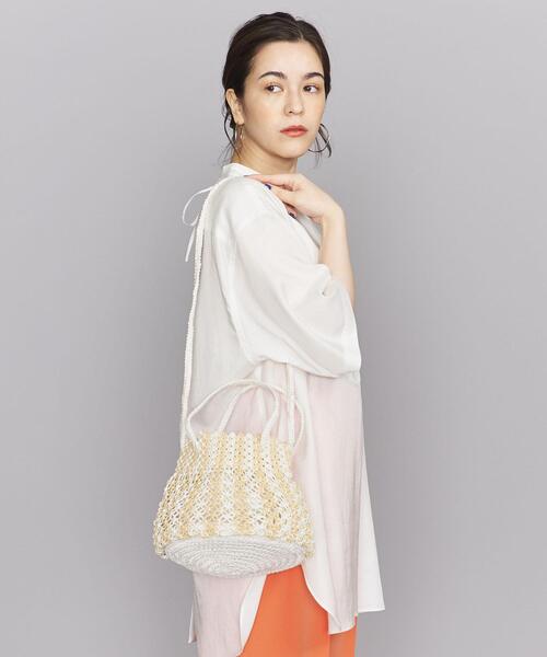 BEAUTY&YOUTH UNITED ARROWS(ビューティーアンドユースユナイテッドアローズ)の「クロシェ ミニ ショルダーバッグ -2WAY-(ショルダーバッグ・レディース・ライラック/オフホワイト・FREE)」の2枚目の写真