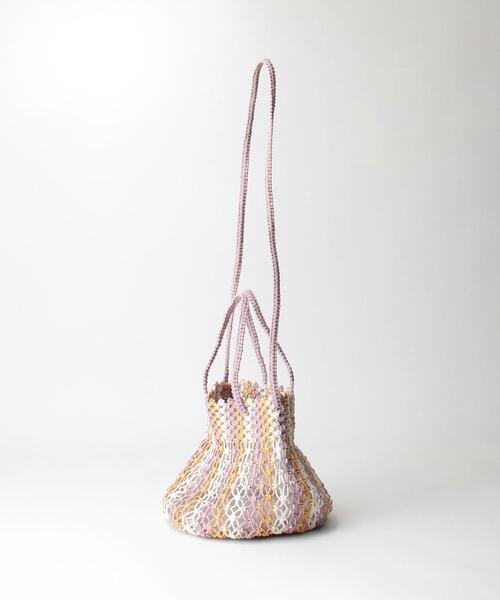 BEAUTY&YOUTH UNITED ARROWS(ビューティーアンドユースユナイテッドアローズ)の「クロシェ ミニ ショルダーバッグ -2WAY-(ショルダーバッグ・レディース・ライラック/オフホワイト・FREE)」の3枚目の写真