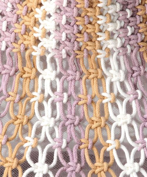 BEAUTY&YOUTH UNITED ARROWS(ビューティーアンドユースユナイテッドアローズ)の「クロシェ ミニ ショルダーバッグ -2WAY-(ショルダーバッグ・レディース・ライラック/オフホワイト・FREE)」の8枚目の写真