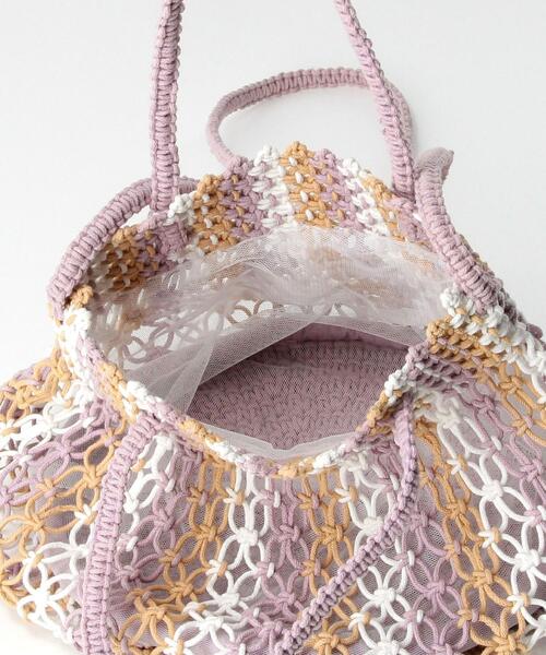 BEAUTY&YOUTH UNITED ARROWS(ビューティーアンドユースユナイテッドアローズ)の「クロシェ ミニ ショルダーバッグ -2WAY-(ショルダーバッグ・レディース・ライラック/オフホワイト・FREE)」の9枚目の写真