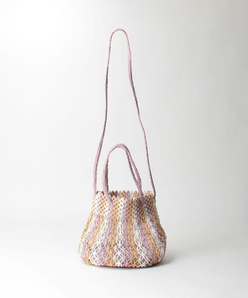 BEAUTY&YOUTH UNITED ARROWS(ビューティーアンドユースユナイテッドアローズ)の「クロシェ ミニ ショルダーバッグ -2WAY-(ショルダーバッグ・レディース・ライラック/オフホワイト・FREE)」の10枚目の写真