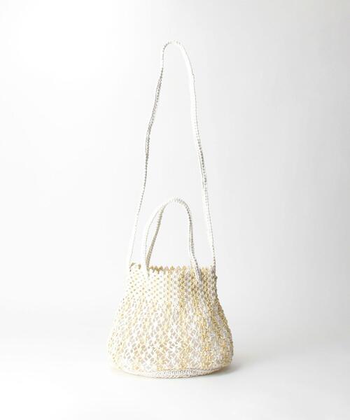 BEAUTY&YOUTH UNITED ARROWS(ビューティーアンドユースユナイテッドアローズ)の「クロシェ ミニ ショルダーバッグ -2WAY-(ショルダーバッグ・レディース・ライラック/オフホワイト・FREE)」の11枚目の写真