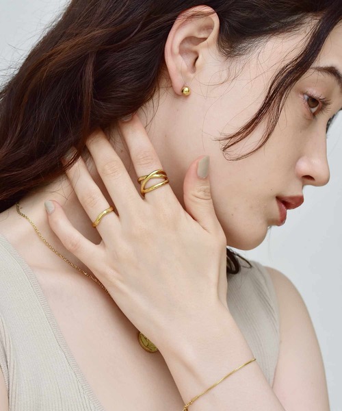 LHME（エルエイチエムイー）の「LHME ブランチリング/サージカルステンレス316L（金属アレルギー対応）（リング・レディース・シルバー/ゴールド・11号/9号/13号/15号）」の10枚目の写真