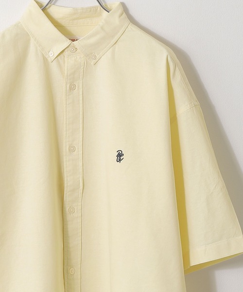 Red Cap Girl（レッドキャプガール）の「【Red Cap Girl】オックス ワンポイント刺繍ロゴ　BD半袖シャツ（シャツ/ブラウス・メンズ・ホワイト/サックスブルー/イエロー/ライトグリーン/マルチ・MEDIUM/LARGE）」の19枚目の写真