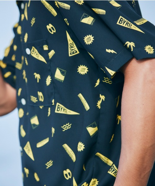 BYRD（バード）の「【ZOZOTOWN限定】BYRD×OFFSHORE×パトリシオ コラボモデル 水陸両用 速乾 オープンカラーシャツ/BYRDﾛｺﾞｼｬﾂ OS22-2BY-001（シャツ/ブラウス・メンズ・ブラック/カーキ・XL/M/L）」の10枚目の写真