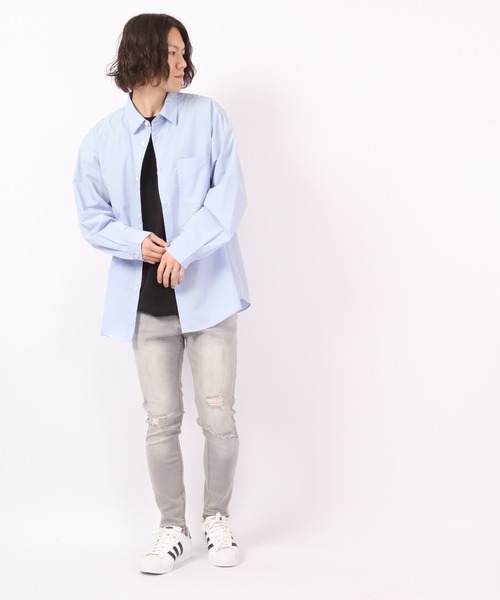 FUNALIVE(ファンアライブ)の「裾カットオフ ダメージストレッチデニムパンツ EXPECTATION(デニムパンツ・メンズ・チャコールグレー/ライトグレー/インディゴブルー/ブルー/ブラック・L/M/XL/S)」の10枚目の写真