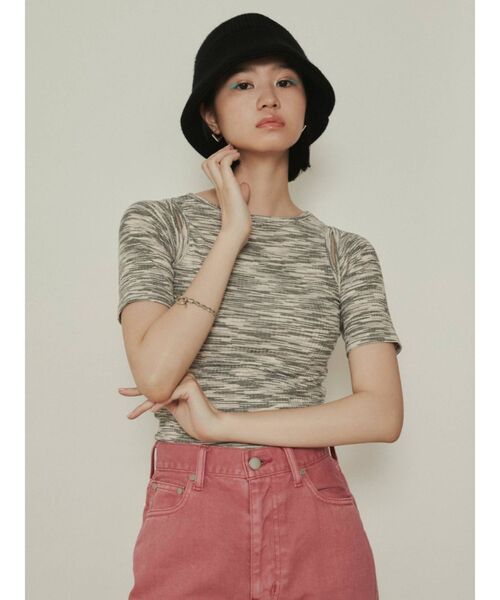 EMODA（エモダ）の「カッティングフィットトップ（Tシャツ/カットソー・レディース・ホワイト/ブラック/グレー/ピンク・FREE）」の18枚目の写真