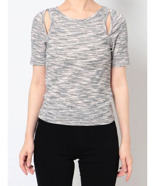 EMODA（エモダ）の「カッティングフィットトップ（Tシャツ/カットソー・レディース・ホワイト/ブラック/グレー/ピンク・FREE）」の19枚目の写真