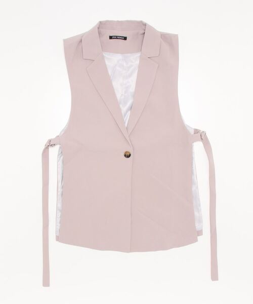 SpRay(スプレイ)の「サイドベルトテーラードジレ(ベスト・レディース・ブラック/オフホワイト/グレイッシュベージュ・FREE)」の19枚目の写真