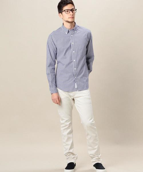 BEAUTY&YOUTH UNITED ARROWS（ビューティーアンドユースユナイテッドアローズ）の「BY オックスフォード ギンガムチェックシャツ：◆（シャツ/ブラウス・メンズ・ブラック/ロイヤルブルー/オフホワイト・SMALL/X-SMALL/LARGE/MEDIUM/X-LARGE）」の9枚目の写真