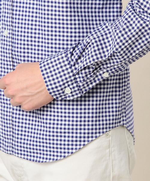 BEAUTY&YOUTH UNITED ARROWS（ビューティーアンドユースユナイテッドアローズ）の「BY オックスフォード ギンガムチェックシャツ：◆（シャツ/ブラウス・メンズ・ブラック/ロイヤルブルー/オフホワイト・SMALL/X-SMALL/LARGE/MEDIUM/X-LARGE）」の11枚目の写真