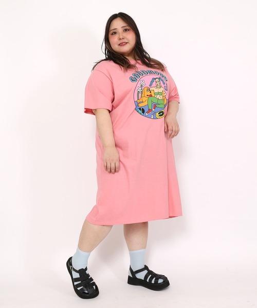 PUNYUS（プニュズ）の「GOODMOODビッグＴワンピース（ワンピース・レディース・ホワイト/ブラック/パープル/ピンク・4/3）」の15枚目の写真