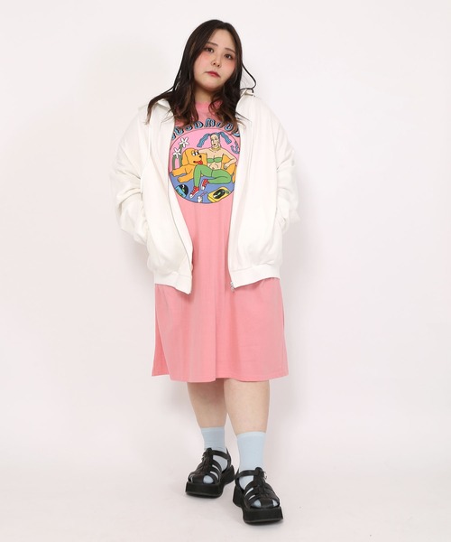 PUNYUS（プニュズ）の「GOODMOODビッグＴワンピース（ワンピース・レディース・ホワイト/ブラック/パープル/ピンク・4/3）」の18枚目の写真