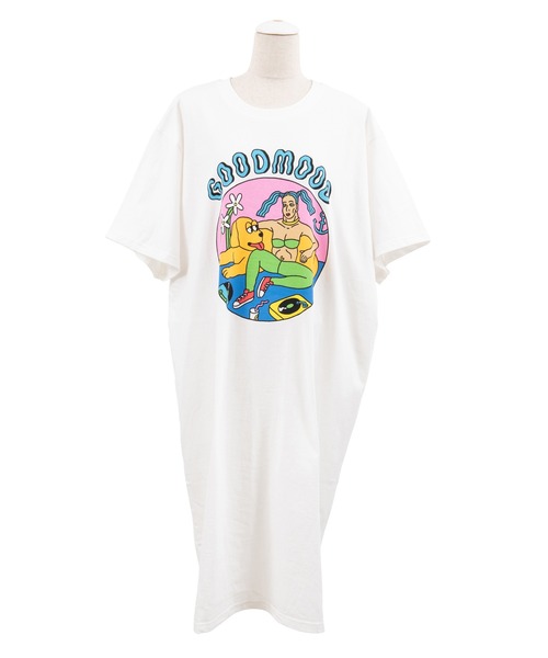 PUNYUS（プニュズ）の「GOODMOODビッグＴワンピース（ワンピース・レディース・ホワイト/ブラック/パープル/ピンク・4/3）」の13枚目の写真