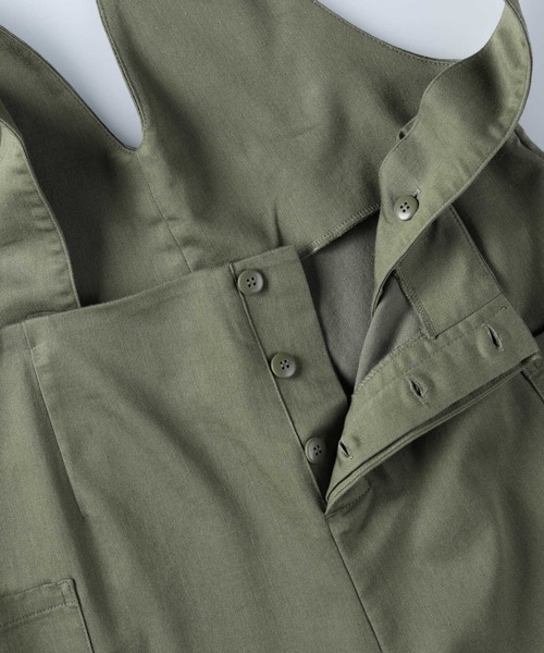 HONEYSUCKLE ROSE（ハニーサックルローズ）の「【HONEYSUCKLE ROSE】2WAYサロペット（サロペット/オーバーオール・レディース・ブラック/カーキブラウン/ベージュ・L/M）」の12枚目の写真