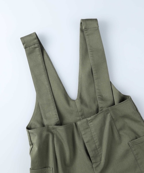 HONEYSUCKLE ROSE（ハニーサックルローズ）の「【HONEYSUCKLE ROSE】2WAYサロペット（サロペット/オーバーオール・レディース・ブラック/カーキブラウン/ベージュ・L/M）」の16枚目の写真