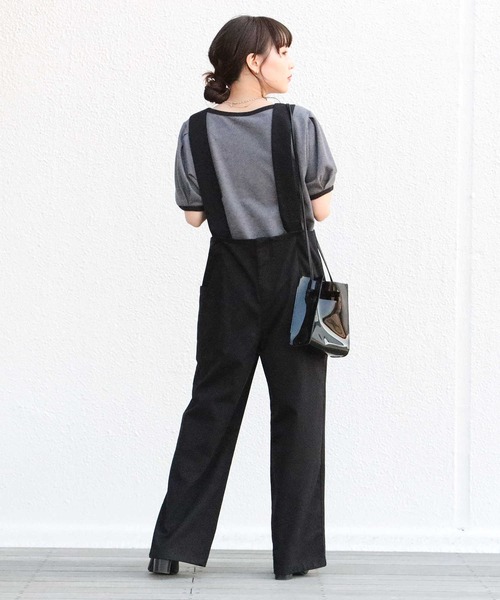 HONEYSUCKLE ROSE（ハニーサックルローズ）の「【HONEYSUCKLE ROSE】2WAYサロペット（サロペット/オーバーオール・レディース・ブラック/カーキブラウン/ベージュ・L/M）」の17枚目の写真