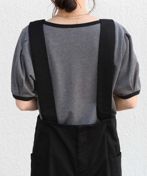 HONEYSUCKLE ROSE（ハニーサックルローズ）の「【HONEYSUCKLE ROSE】2WAYサロペット（サロペット/オーバーオール・レディース・ブラック/カーキブラウン/ベージュ・L/M）」の20枚目の写真