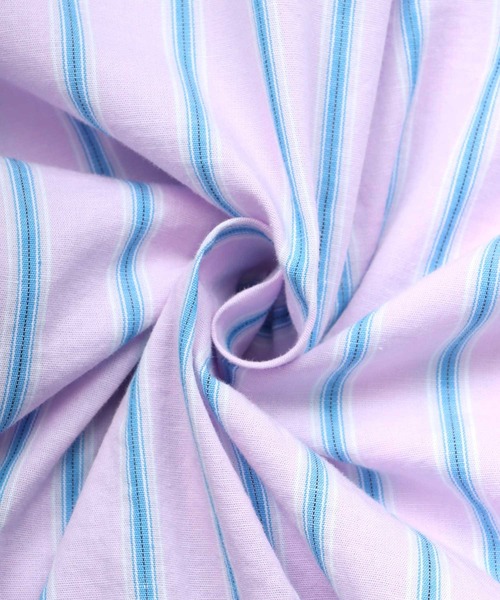 SITRY（シトリー）の「Oversize Drop shoulder broadcloth stripe shirt/オーバーサイズ ドロップショルダー ブロード ストライプ 半袖シャツ（シャツ/ブラウス・メンズ・サックスブルー/ピンク/イエロー・M/L）」の20枚目の写真