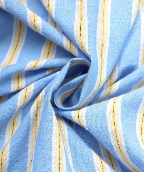 SITRY（シトリー）の「Oversize Drop shoulder broadcloth stripe shirt/オーバーサイズ ドロップショルダー ブロード ストライプ 半袖シャツ（シャツ/ブラウス・メンズ・サックスブルー/ピンク/イエロー・M/L）」の22枚目の写真