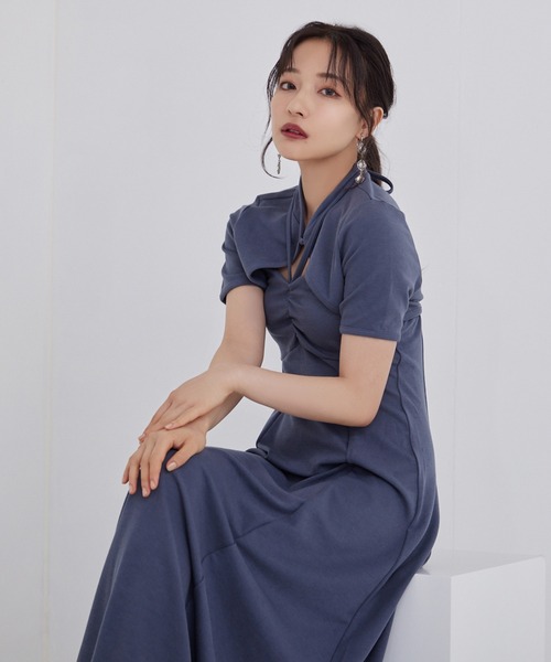 ANDGEEBEE（アンジービー）の「ボレロキャミワンピセット（ワンピース・レディース・ブラック/ブルー・MEDIUM）」の6枚目の写真