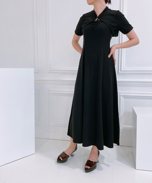 ANDGEEBEE（アンジービー）の「ボレロキャミワンピセット（ワンピース・レディース・ブラック/ブルー・MEDIUM）」の12枚目の写真