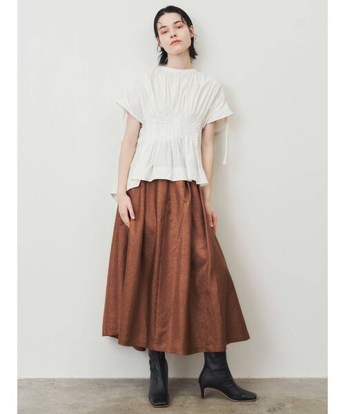 ELENDEEK（エレンディーク）の「シンタックギャザーブラウス（シャツ/ブラウス・レディース・ブラック/ライトイエロー/オフホワイト・FREE）」の13枚目の写真