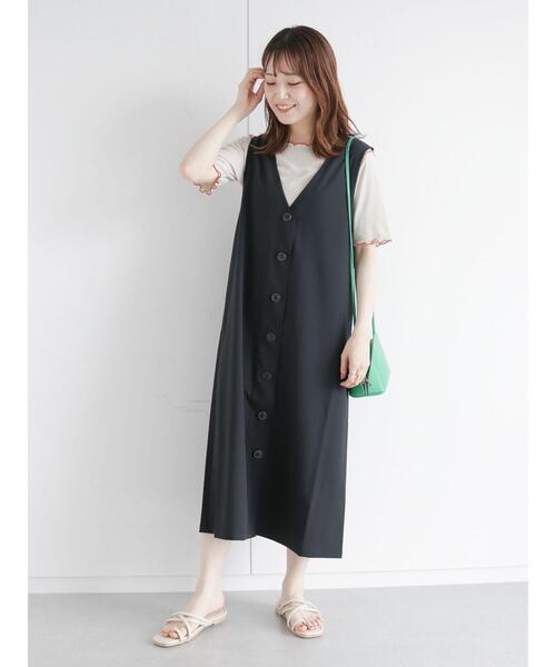 ehka sopo(エヘカソポ)の「メローテレコプルオーバー(Tシャツ/カットソー・レディース・ブラック/ベージュ/オフホワイト/グリーン・フリ-)」の21枚目の写真