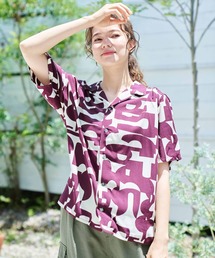 niko and... | 幾何アートプリント開襟シャツ(シャツ/ブラウス)