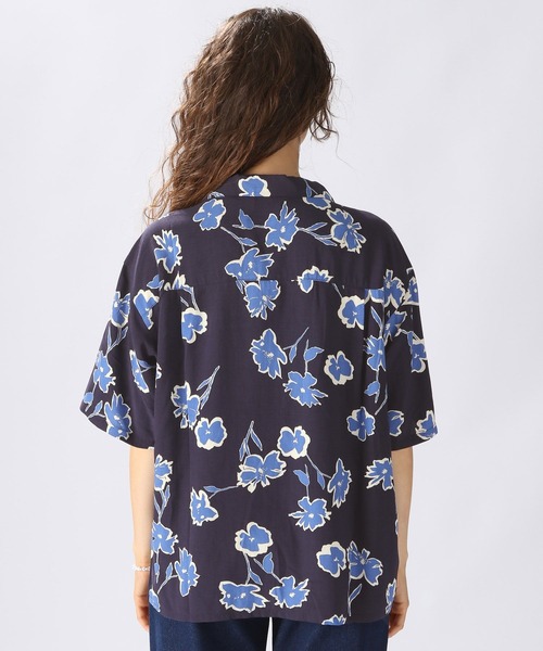 niko and...（ニコアンド）の「幾何アートプリント開襟シャツ（シャツ/ブラウス・レディース・ネイビー/ピンク/グリーン/ボルドー・MEDIUM/LARGE）」の17枚目の写真