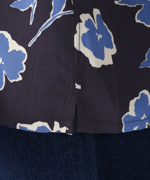 niko and...（ニコアンド）の「幾何アートプリント開襟シャツ（シャツ/ブラウス・レディース・ネイビー/ピンク/グリーン/ボルドー・MEDIUM/LARGE）」の12枚目の写真