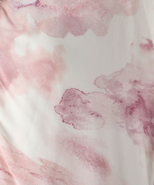 niko and...（ニコアンド）の「幾何アートプリント開襟シャツ（シャツ/ブラウス・レディース・ネイビー/ピンク/グリーン/ボルドー・MEDIUM/LARGE）」の20枚目の写真