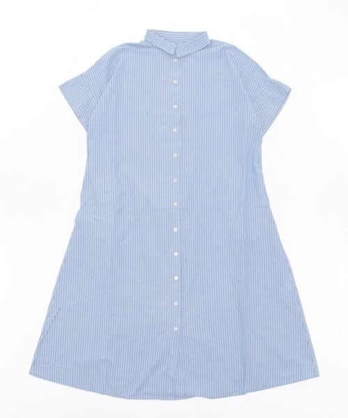 Samansa Mos2(サマンサ モスモス)の「ロングシャツワンピース(シャツワンピース・レディース・ブラック/サックスブルー/モカ/チャコール・フリ-)」の4枚目の写真